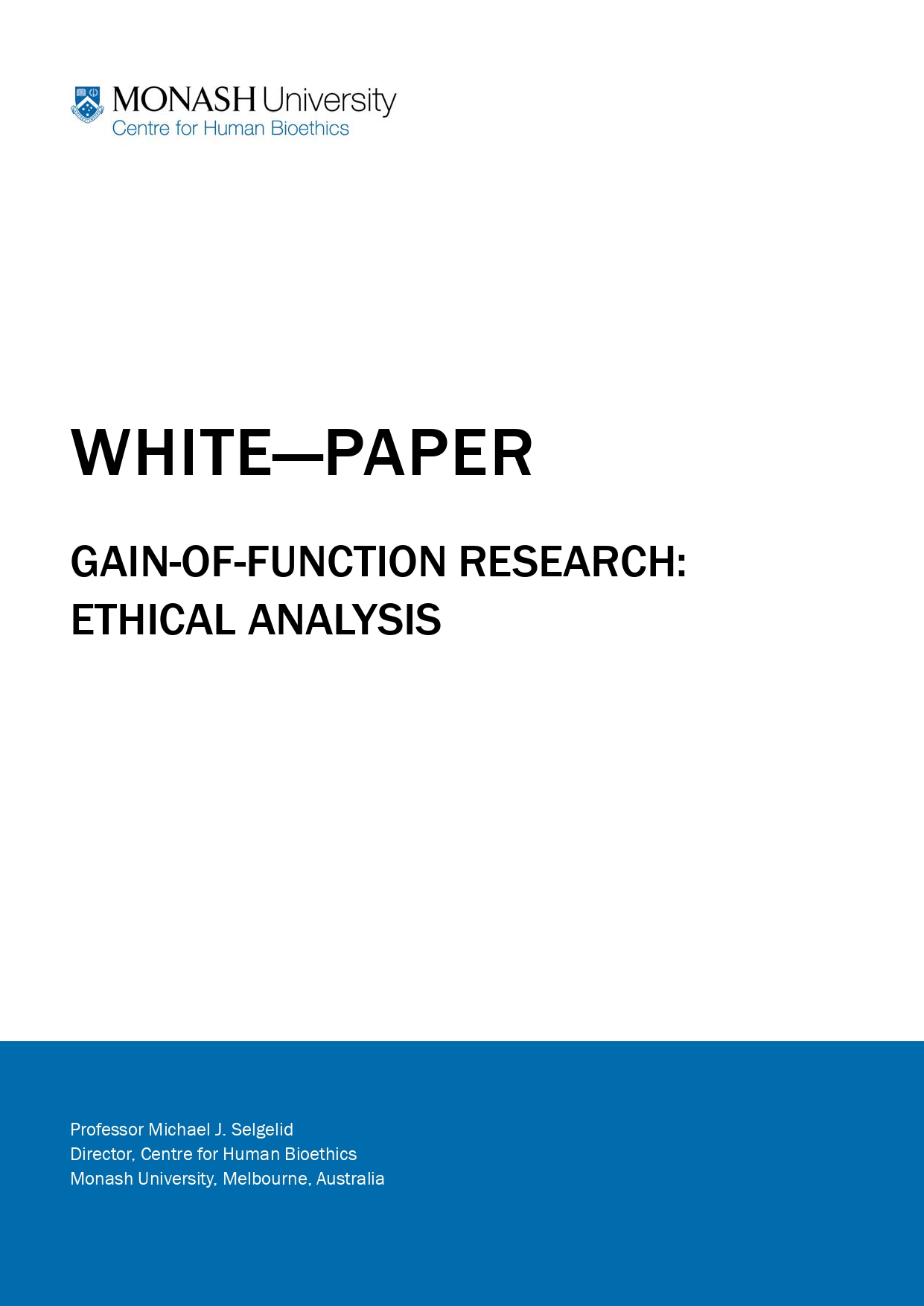 Gain of Function Research Ethical Analysis